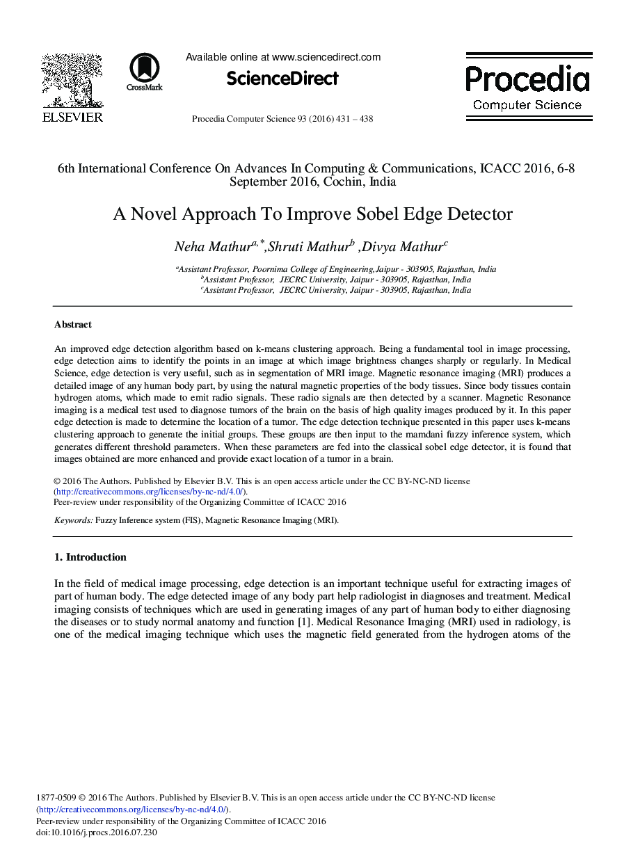 A Novel Approach to Improve Sobel Edge Detector 