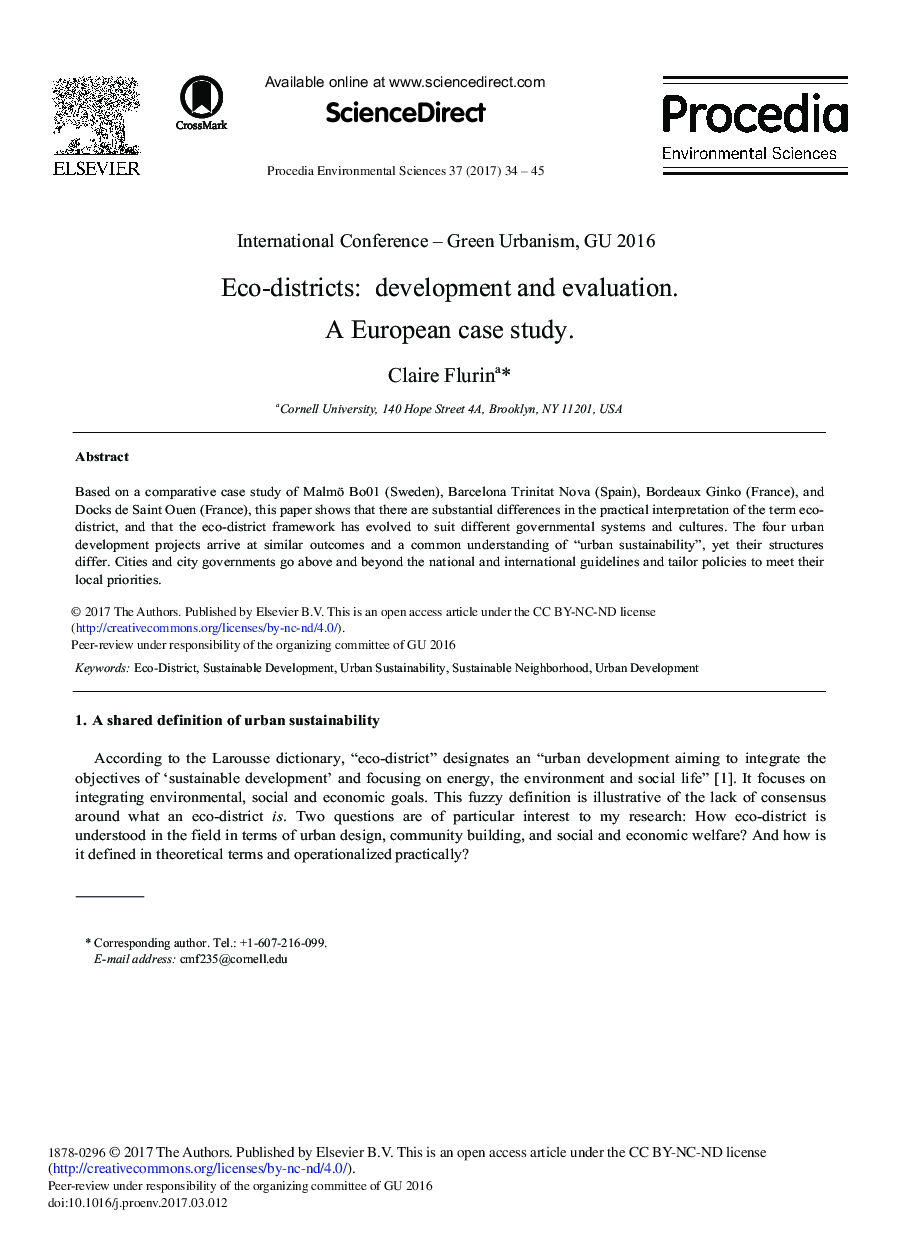 محیط زیست: توسعه و ارزیابی. مطالعه موردی اروپا 