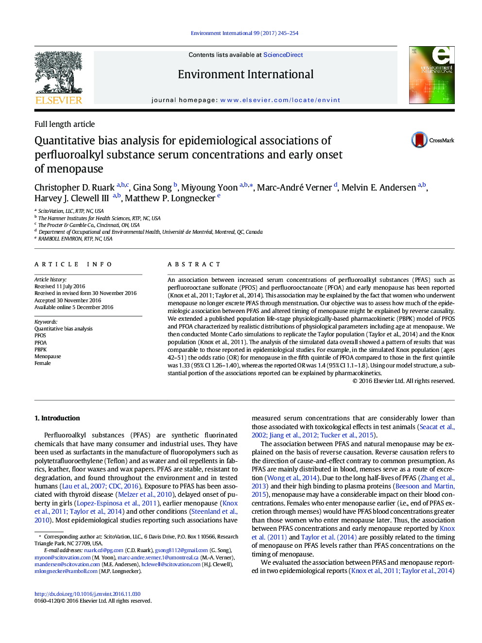 مقاله کامل مقاله مقیاس تحلیلی تعادلی برای ترکیبات اپیدمیولوژیک غلظت سرمی پروپرولوآلکول و شروع زودرس یائسگی 