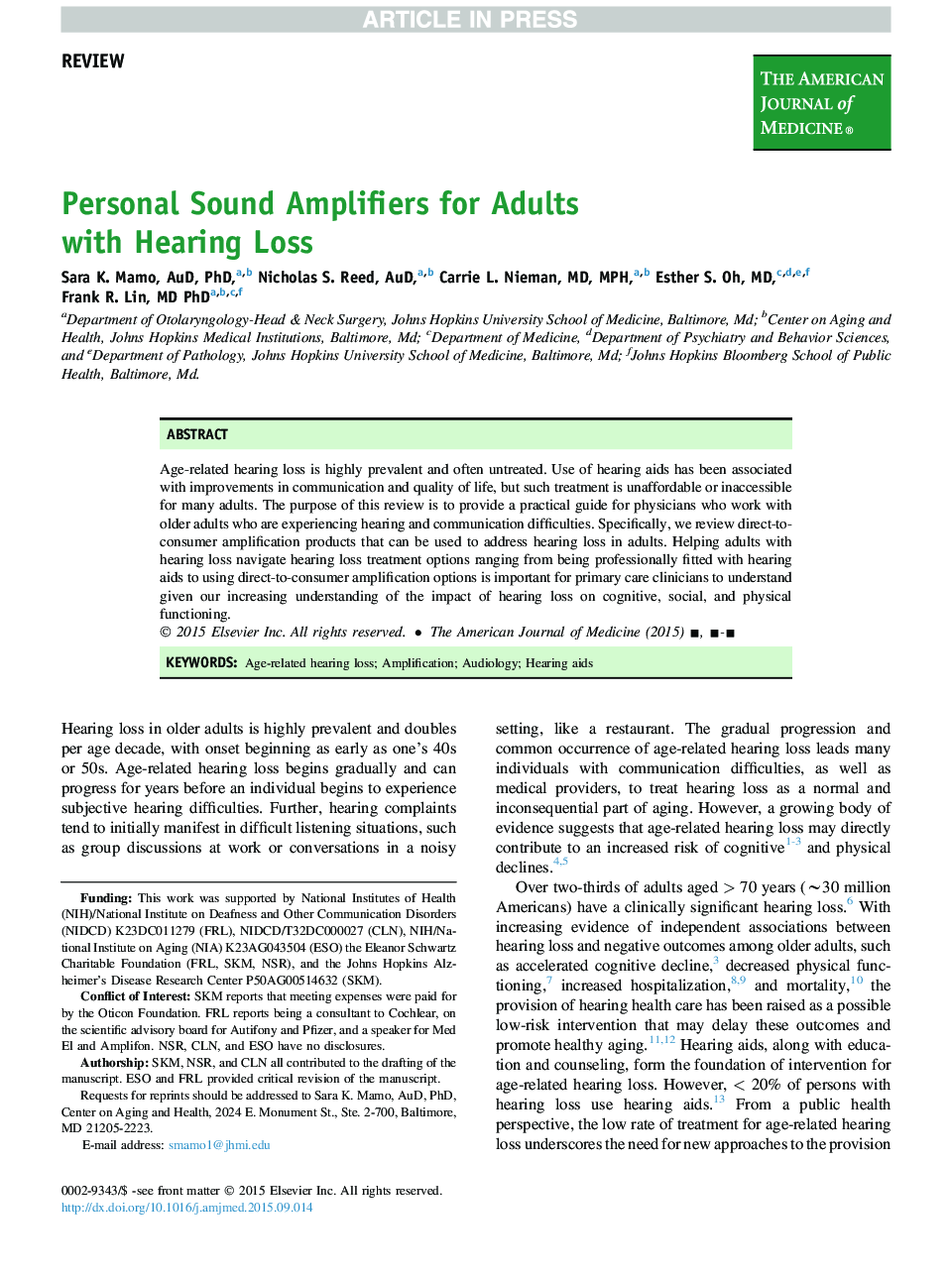 تقویت کننده های صوتی شخصی برای بزرگسالان با از دست دادن شنوایی 