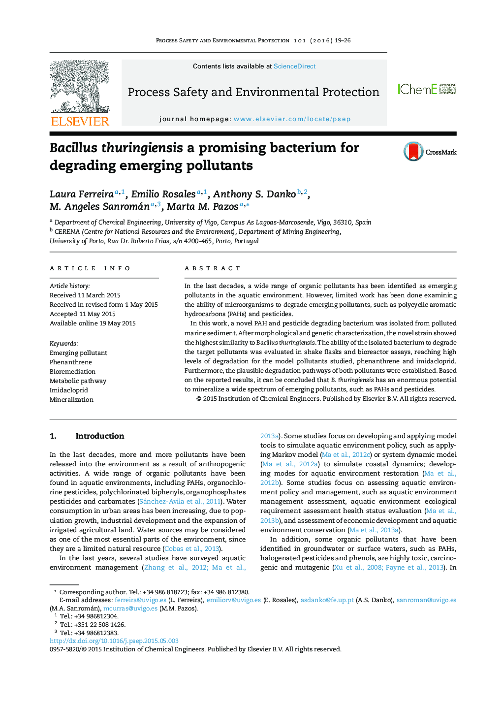 باکتری Bacillus thuringiensis یک باکتری امیدوار کننده برای تجزیه آلاینده های نوظهور