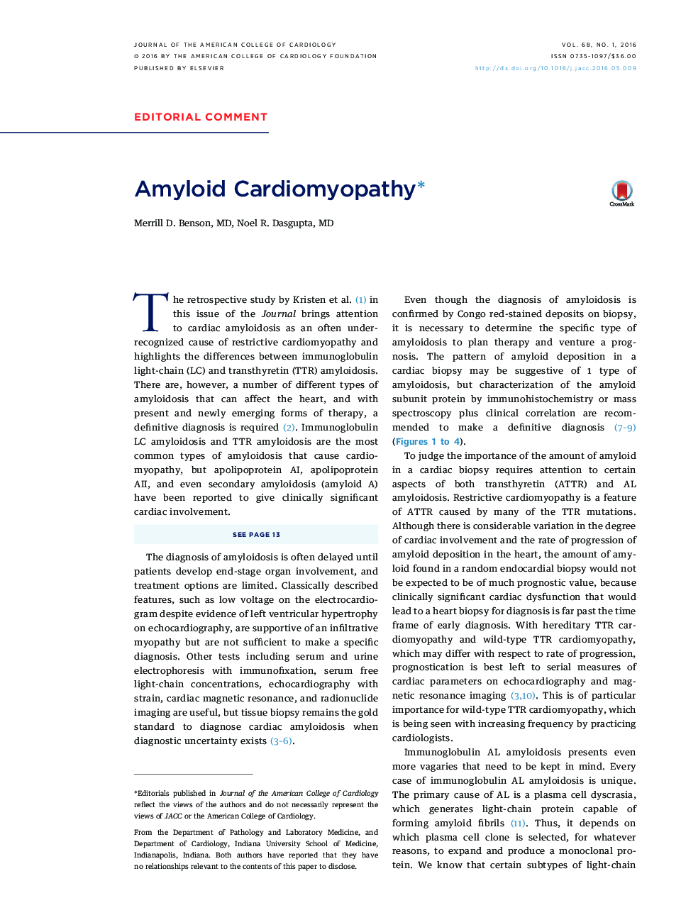 Amyloid Cardiomyopathyâ