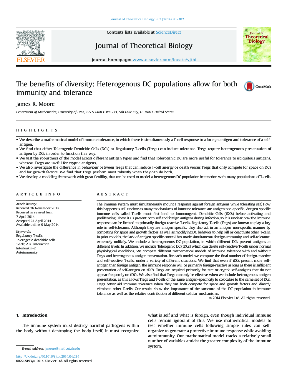 The benefits of diversity: Heterogenous DC populations allow for both immunity and tolerance
