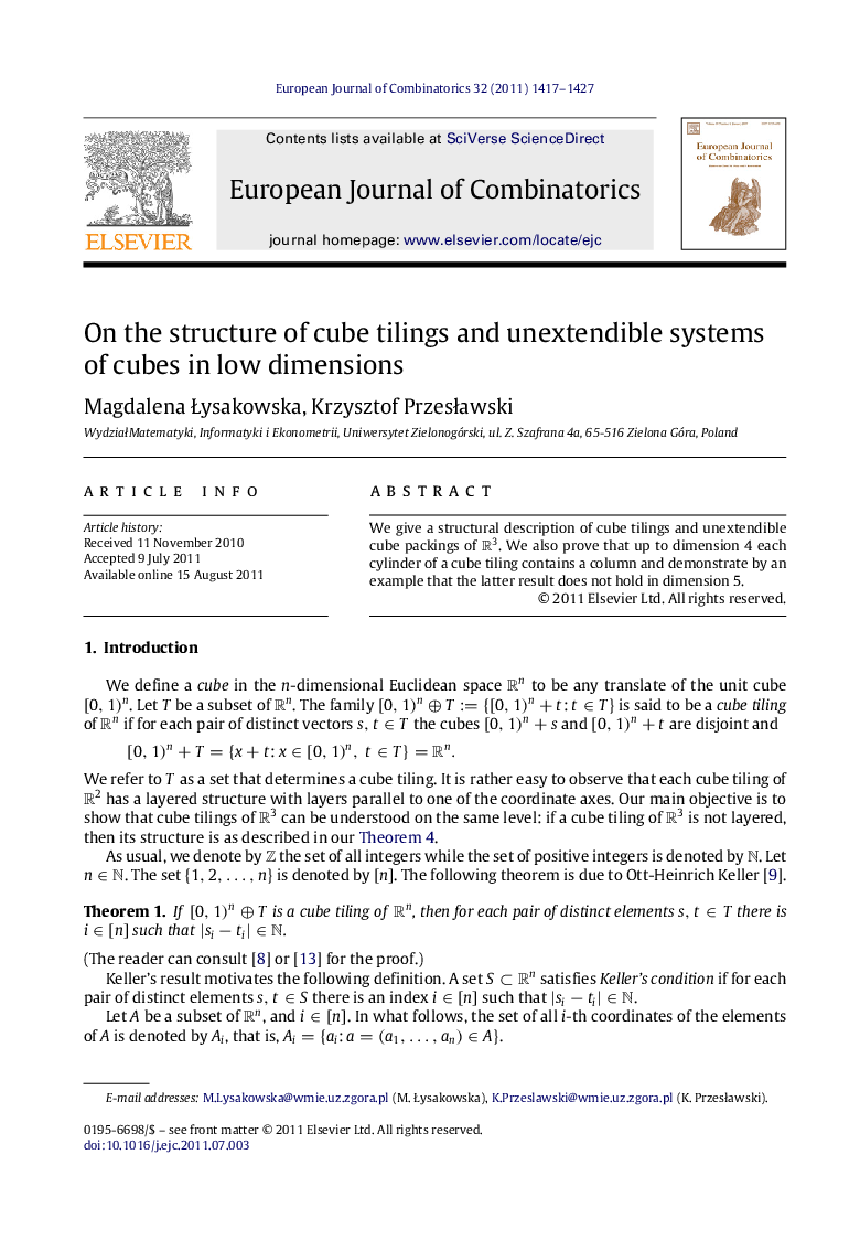 On the structure of cube tilings and unextendible systems of cubes in low dimensions