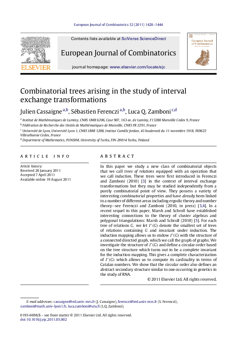 Combinatorial trees arising in the study of interval exchange transformations