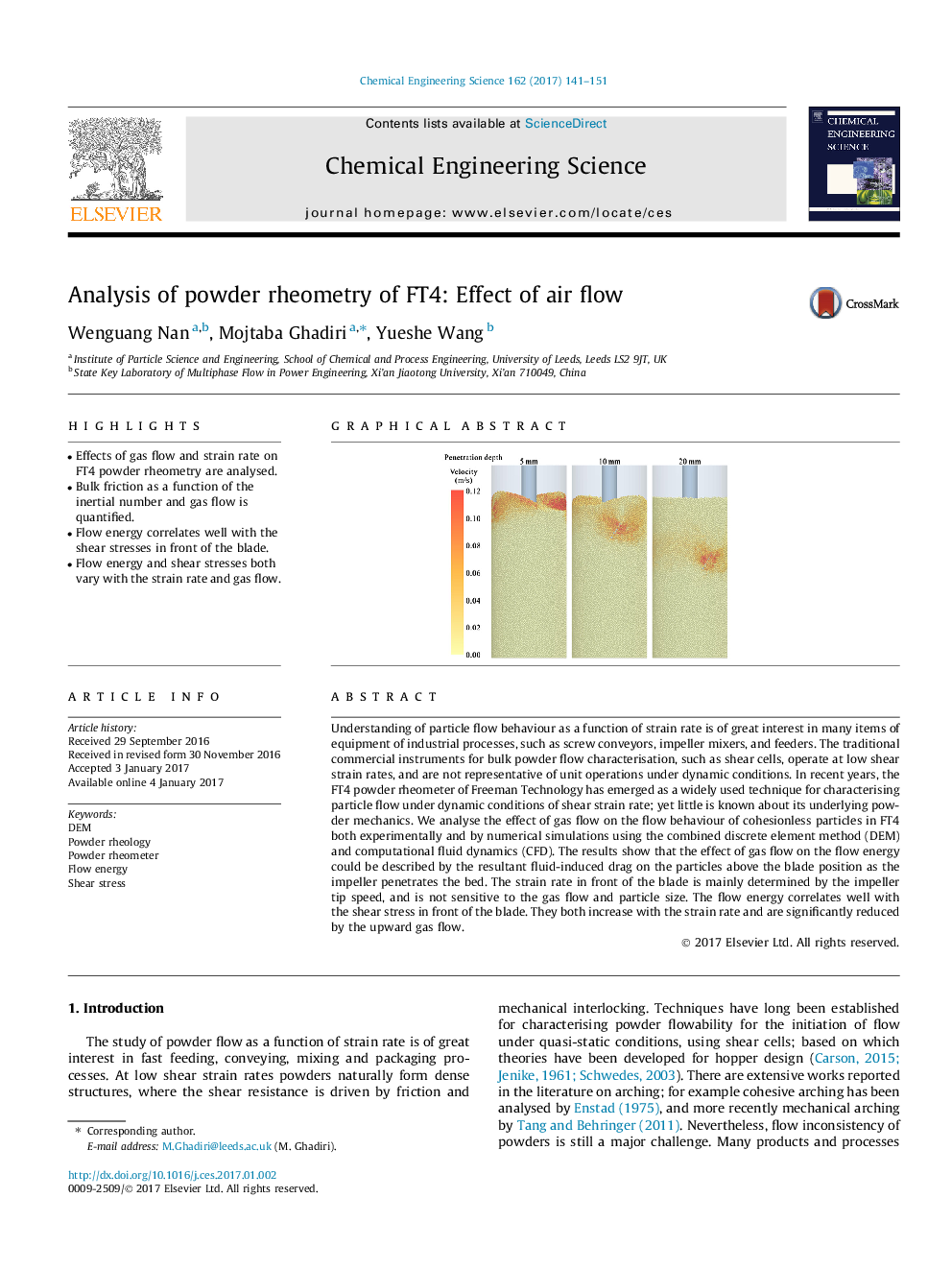 Analysis of powder rheometry of FT4: Effect of air flow