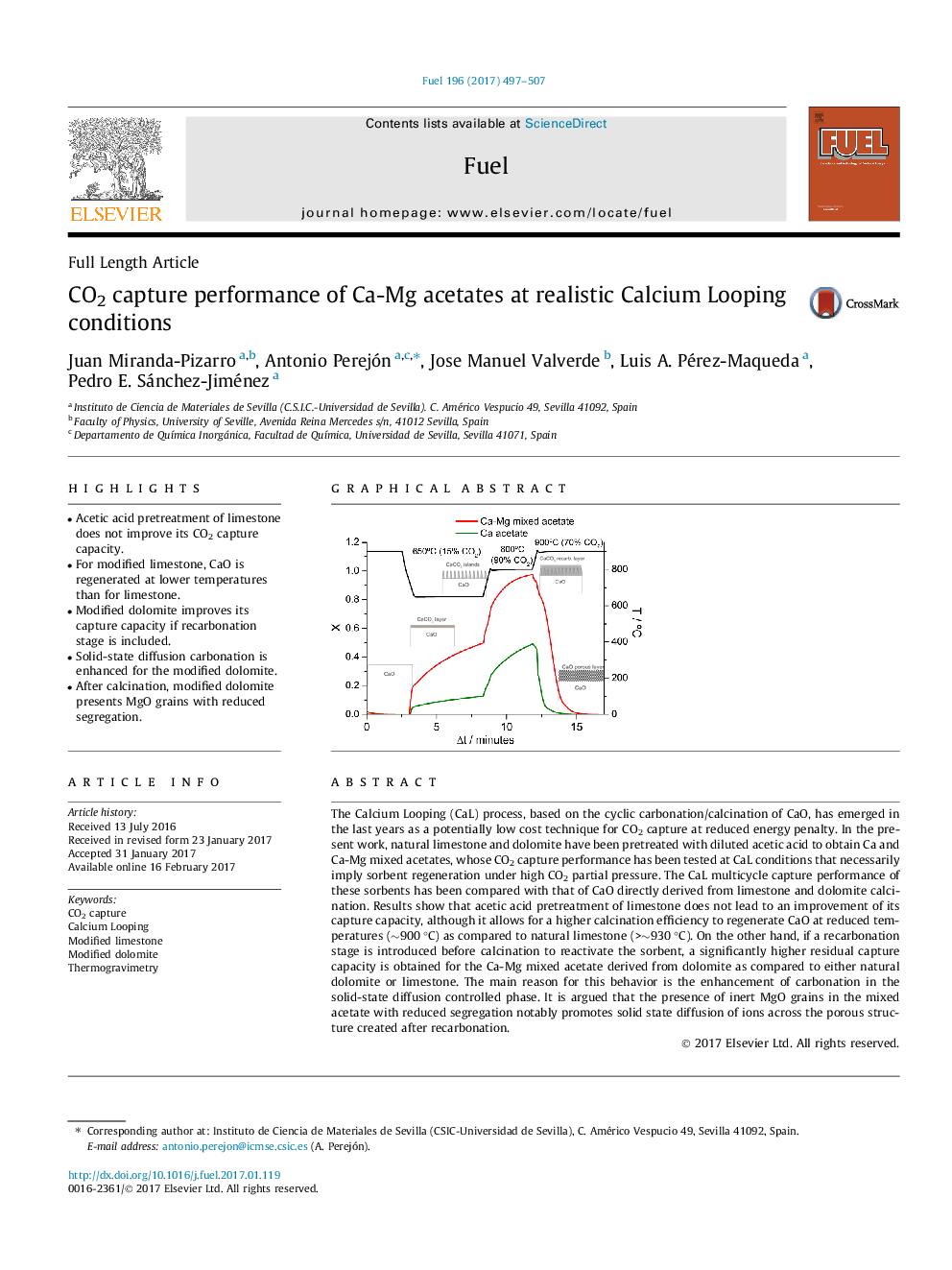 CO2 capture performance of Ca-Mg acetates at realistic Calcium Looping conditions