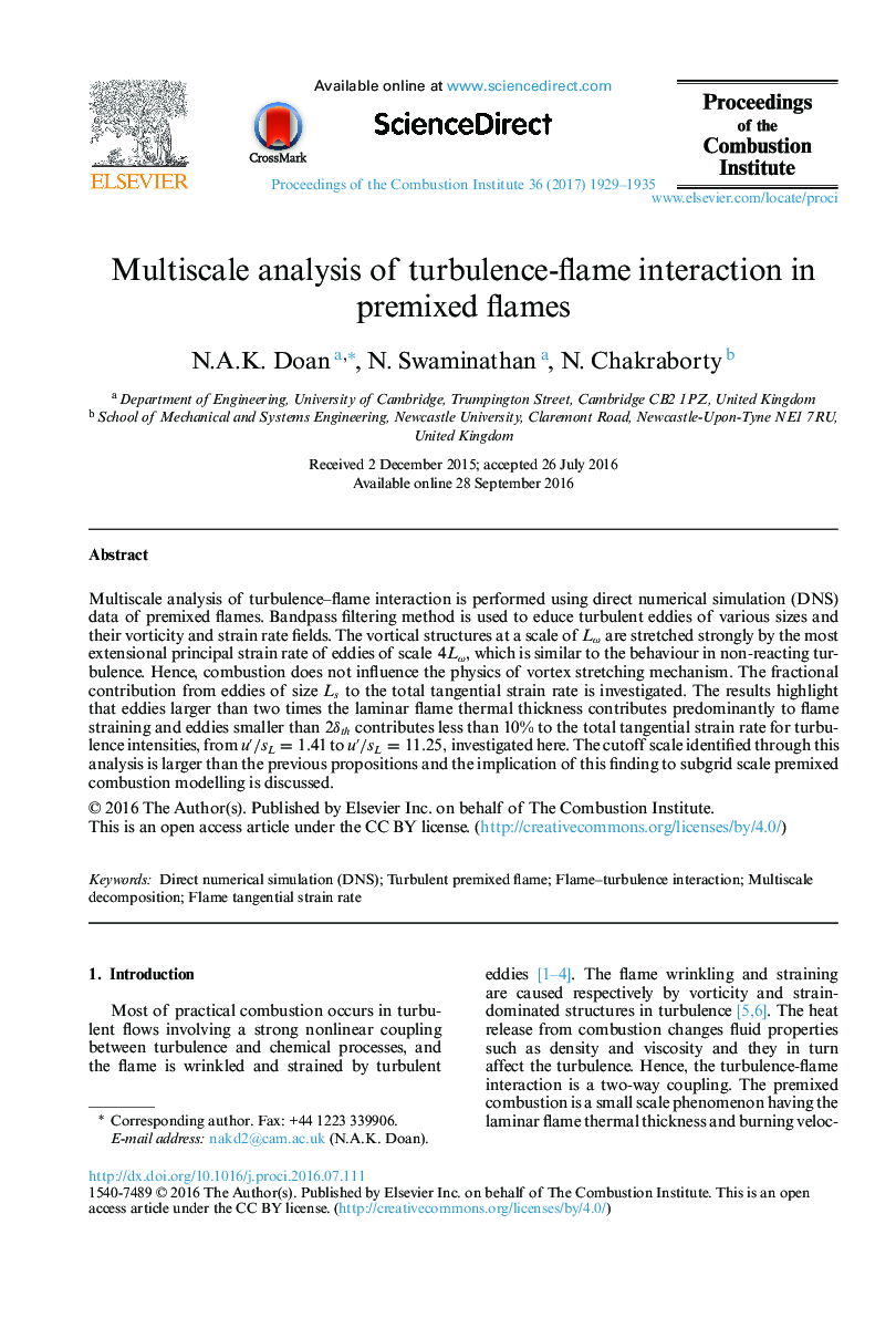 Multiscale analysis of turbulence-flame interaction in premixed flames