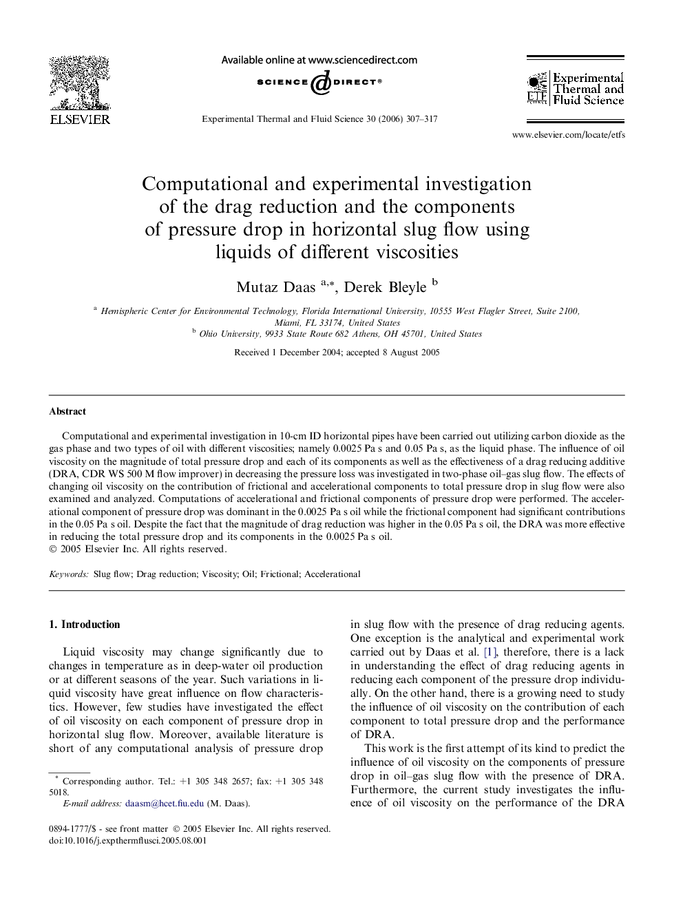 Computational and experimental investigation of the drag reduction and the components of pressure drop in horizontal slug flow using liquids of different viscosities