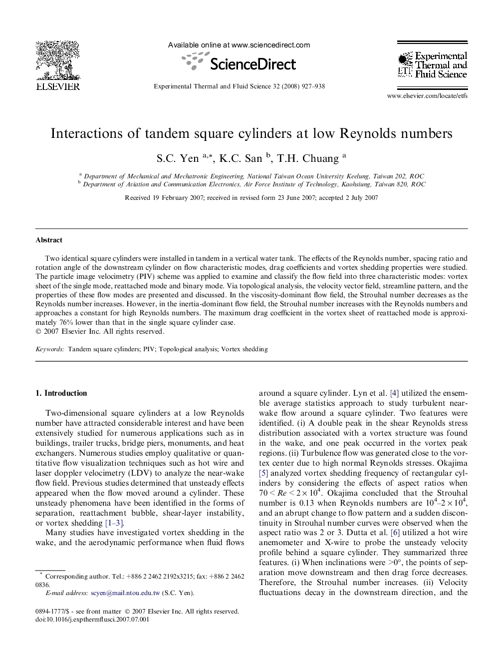 Interactions of tandem square cylinders at low Reynolds numbers