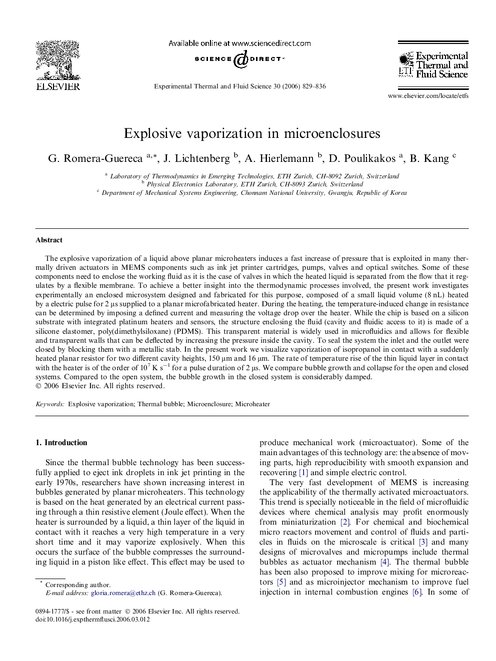 Explosive vaporization in microenclosures