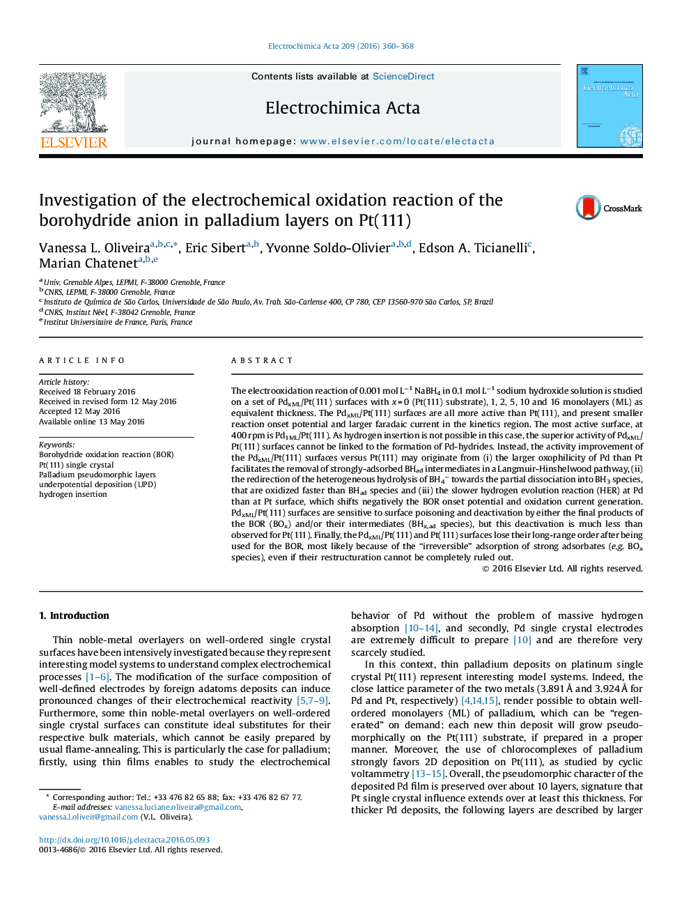 Investigation of the electrochemical oxidation reaction of the borohydride anion in palladium layers on Pt(111)