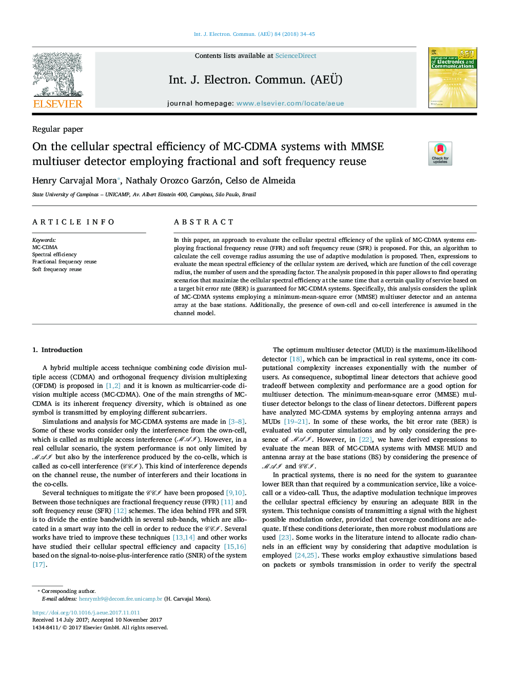 On the cellular spectral efficiency of MC-CDMA systems with MMSE multiuser detector employing fractional and soft frequency reuse