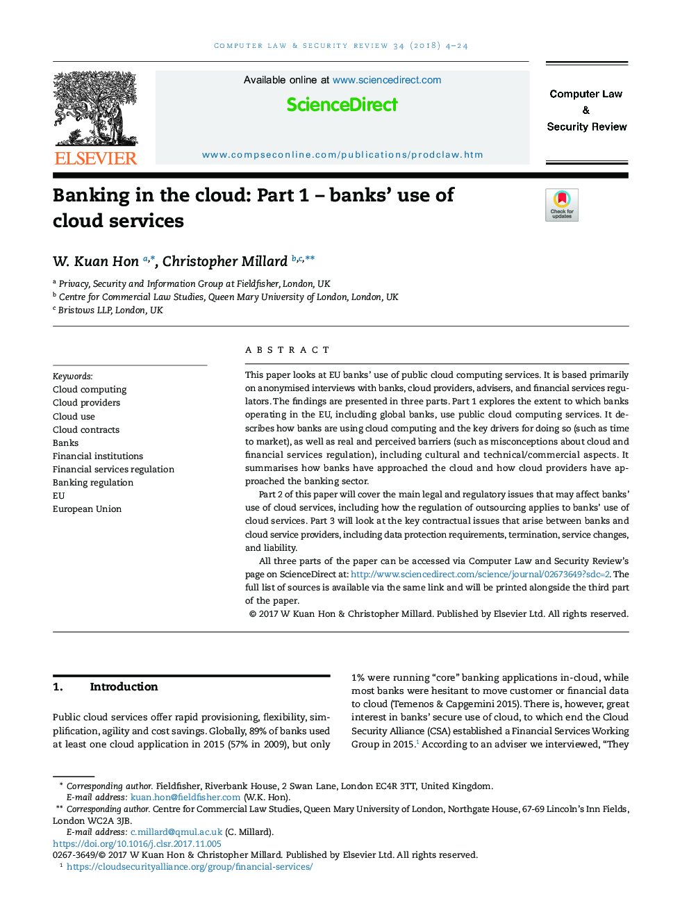 بانکداری در ابر: بخش اول - استفاده از بانک های خدمات ابری 