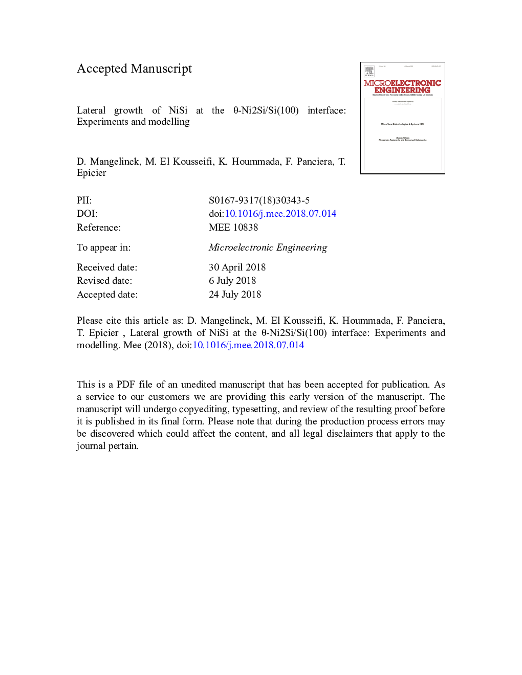 Lateral growth of NiSi at the Î¸-Ni2Si/Si(100) interface: Experiments and modelling