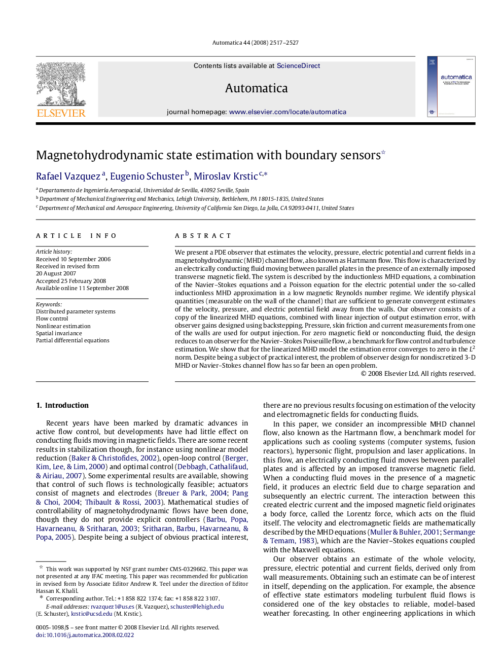 Magnetohydrodynamic state estimation with boundary sensors 