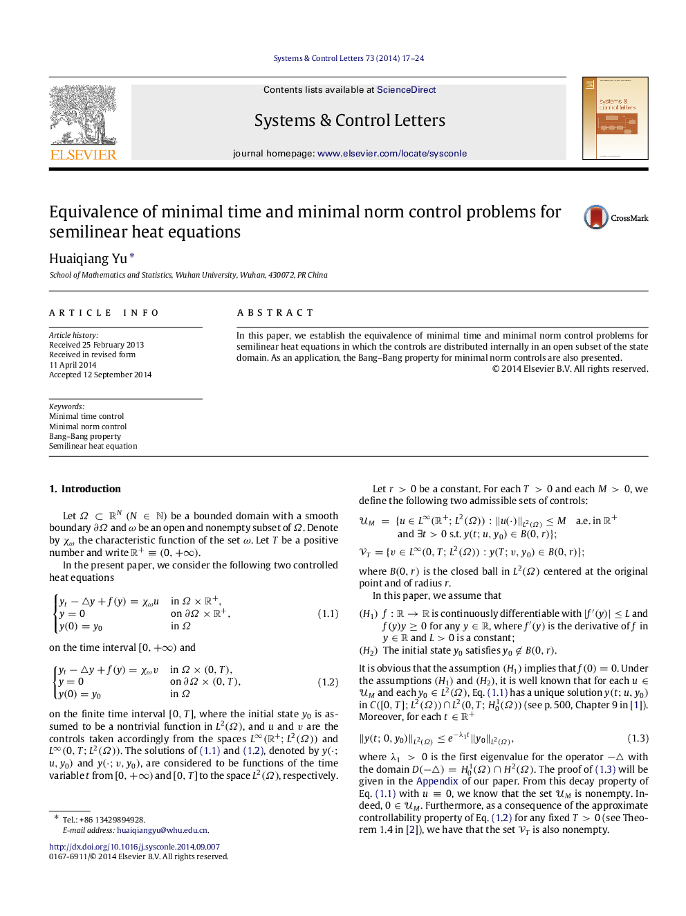 Equivalence of minimal time and minimal norm control problems for semilinear heat equations