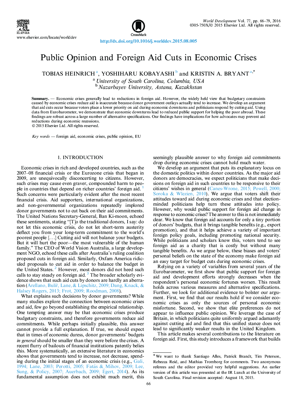 دیدگاه عمومی و کمک خارجی در زمینه بحران اقتصادی کاهش می یابد 
