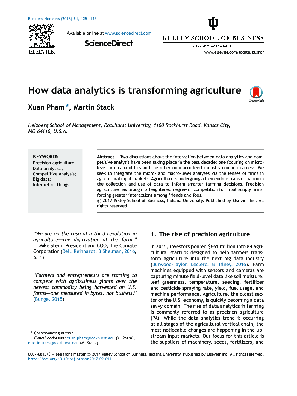 چگونه تجزیه و تحلیل داده ها تبدیل کشاورزی است 