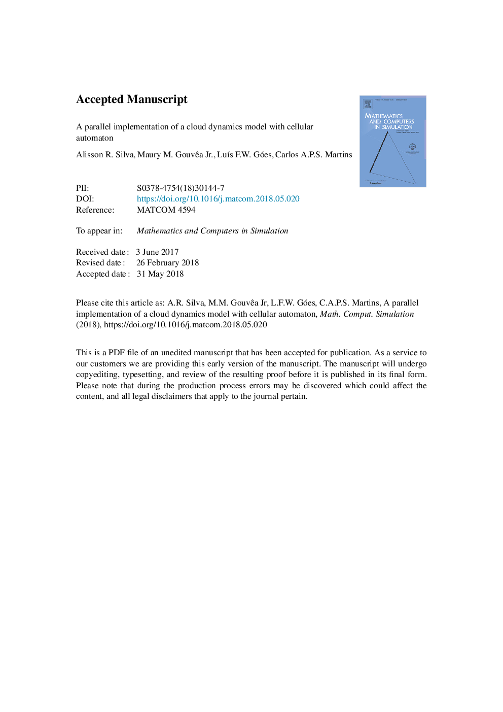 اجرای موازی مدل دینامیکی ابر با دستگاه سلولی 