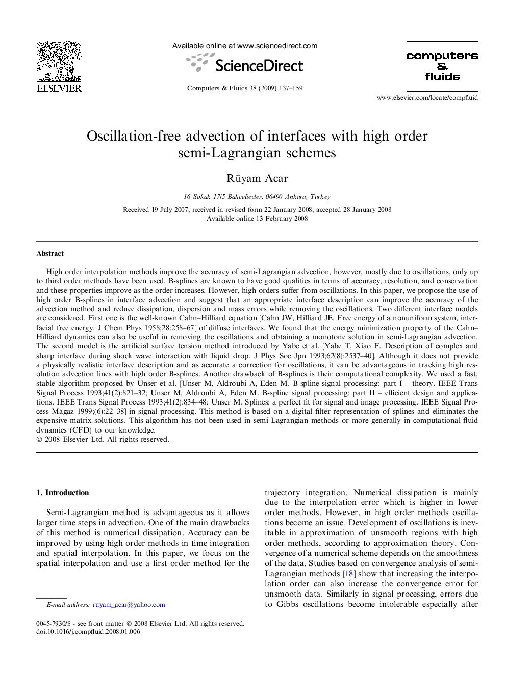 Oscillation-free advection of interfaces with high order semi-Lagrangian schemes