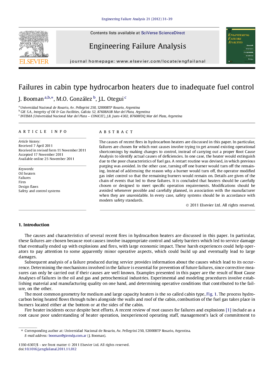 Failures in cabin type hydrocarbon heaters due to inadequate fuel control