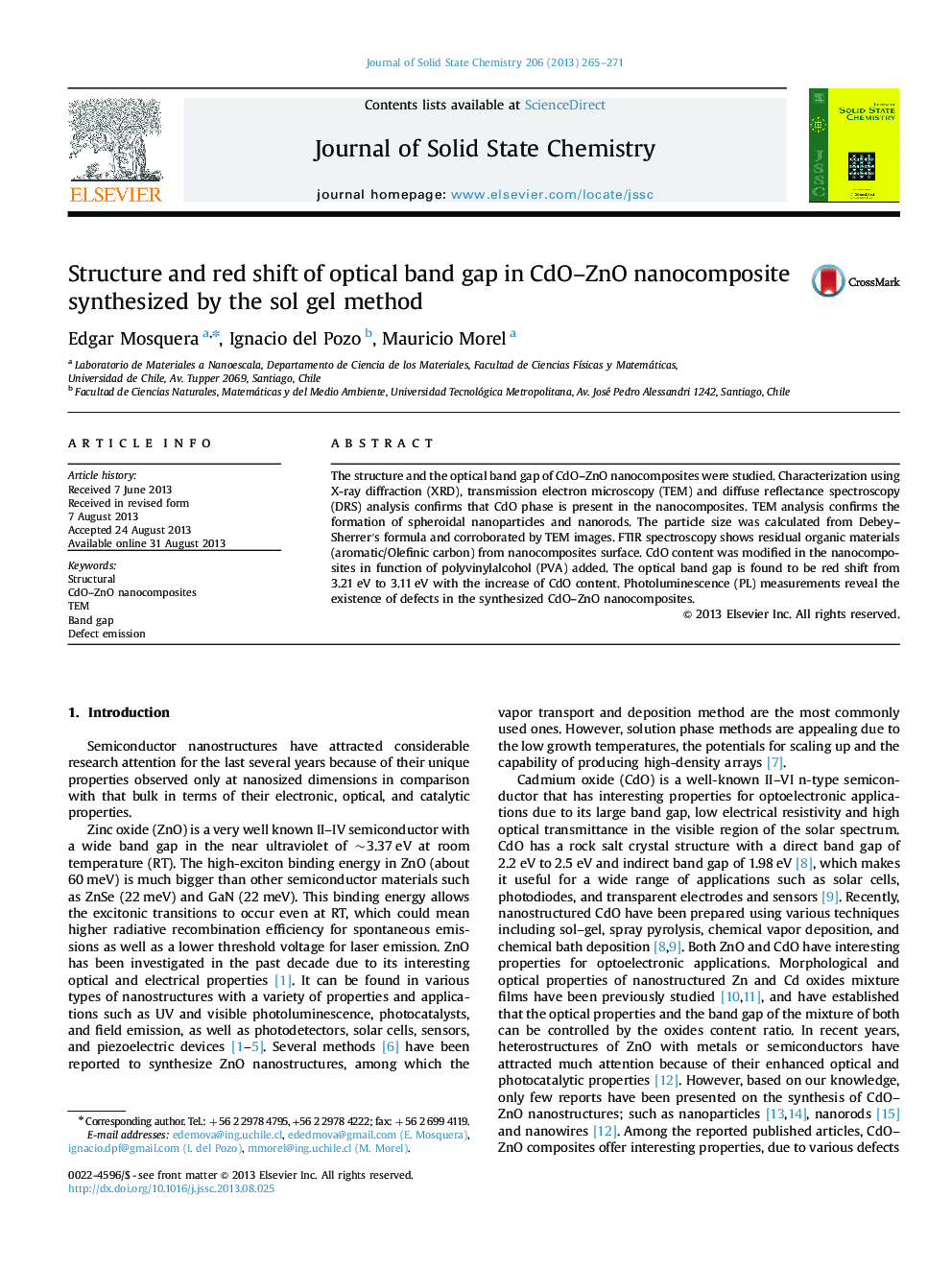 Structure and red shift of optical band gap in CdO-ZnO nanocomposite synthesized by the sol gel method