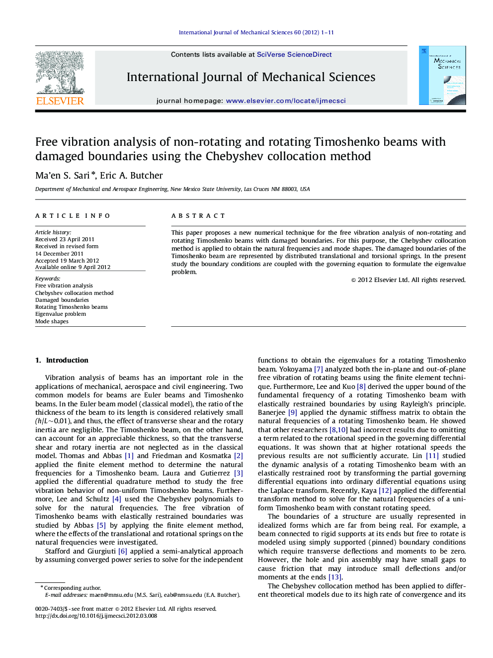 Free vibration analysis of non-rotating and rotating Timoshenko beams with damaged boundaries using the Chebyshev collocation method