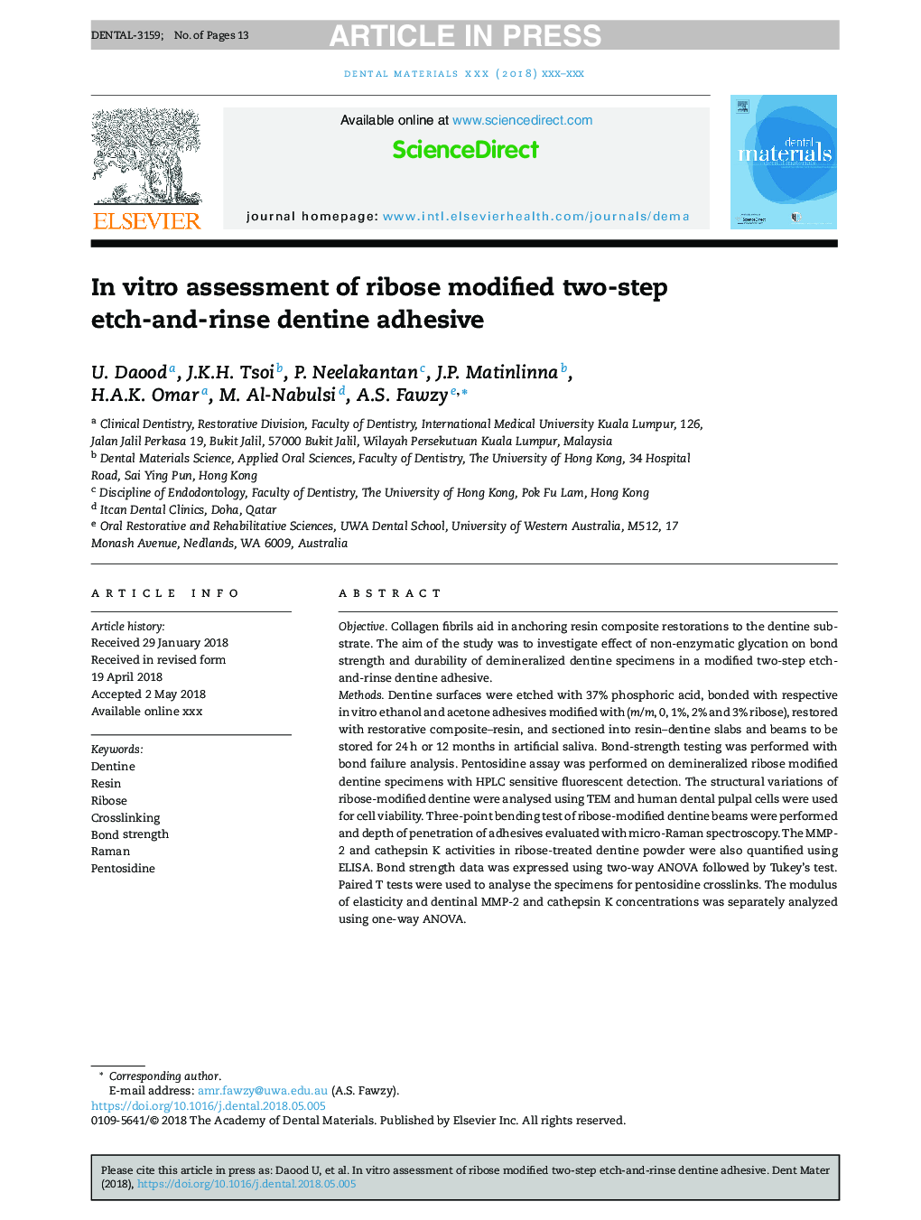 بررسی انعطاف پذیری چسبناک دنتین دو مرحله ای اصلاح شده ریبوز 