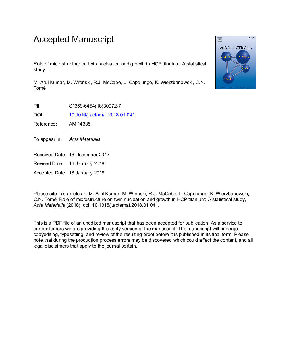 Role of microstructure on twin nucleation and growth in HCP titanium: A statistical study