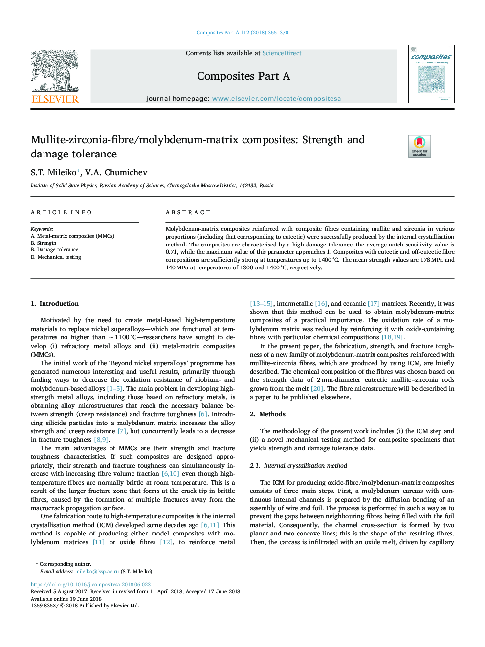 کامپوزیت مولتی و زیرکونیا-فیبر / مولیبدن-ماتریس: مقاومت و مقاومت به آسیب 