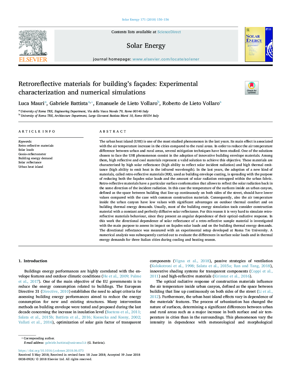 مواد ضدعفونی کننده برای ساختمان های فاز: خصوصیات تجربی و شبیه سازی های عددی 