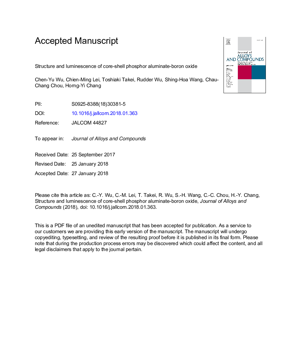 ساختار و لومینسانس اکسید بور فسفر آلومینات-بور 
