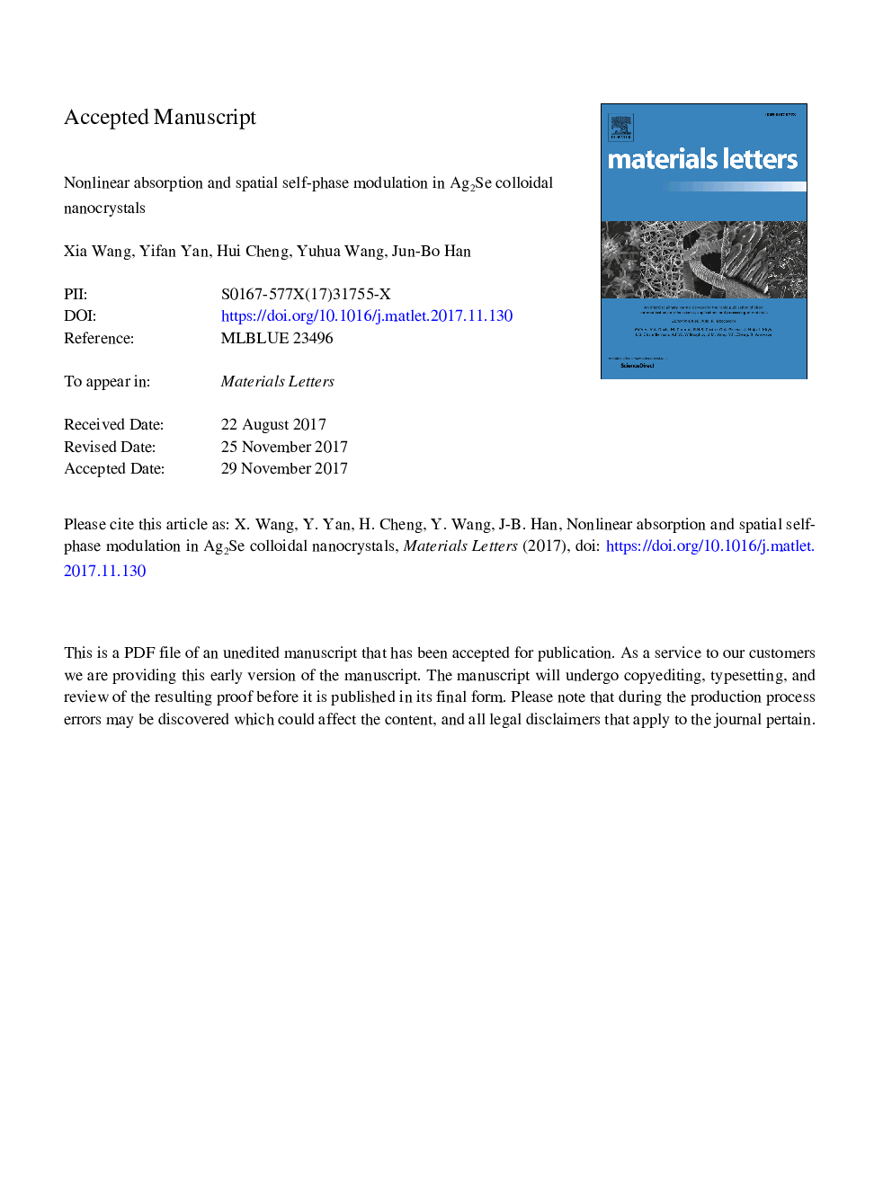 Nonlinear absorption and spatial self-phase modulation in Ag2Se colloidal nanocrystals