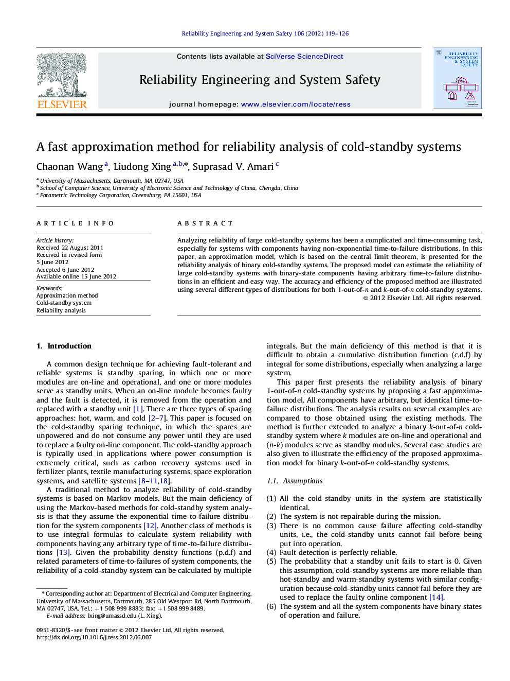 A fast approximation method for reliability analysis of cold-standby systems