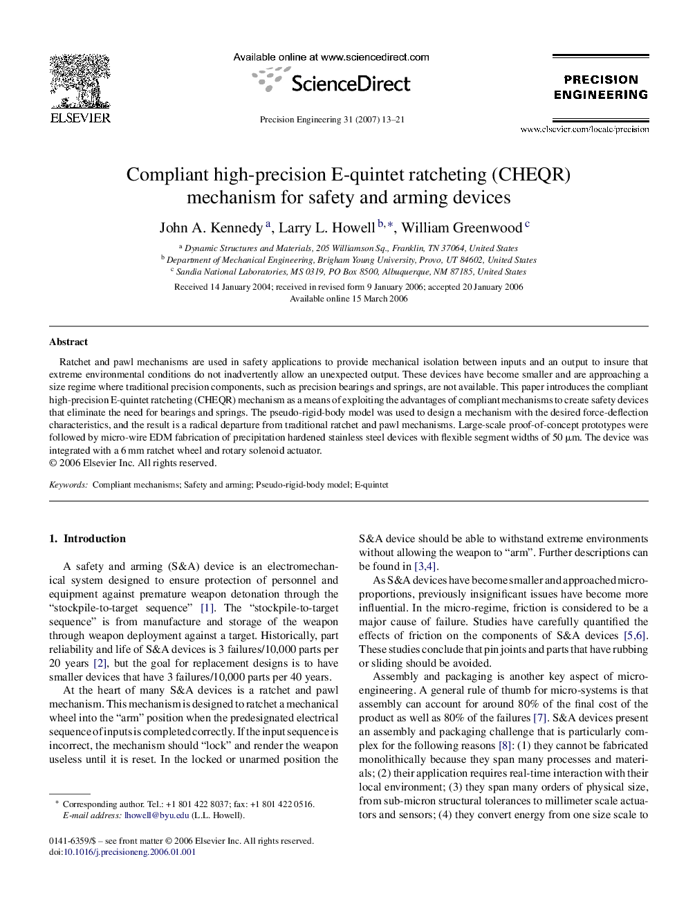 Compliant high-precision E-quintet ratcheting (CHEQR) mechanism for safety and arming devices