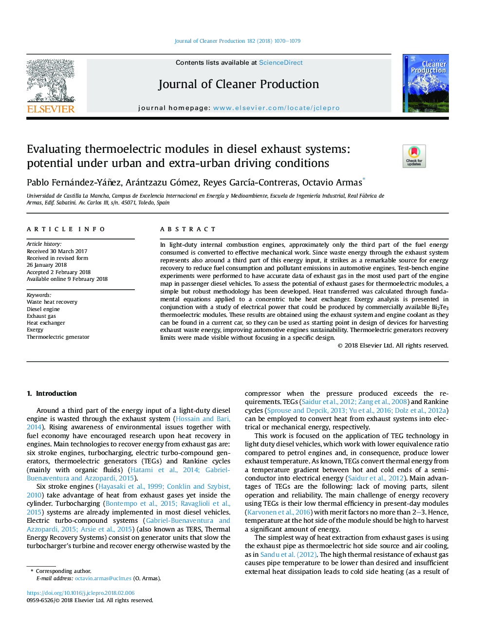 ارزیابی ماژول های ترموالکتریک در سیستم های اگزوز دیزلی: پتانسیل در شرایط رانندگی شهری و خارج از شهر 
