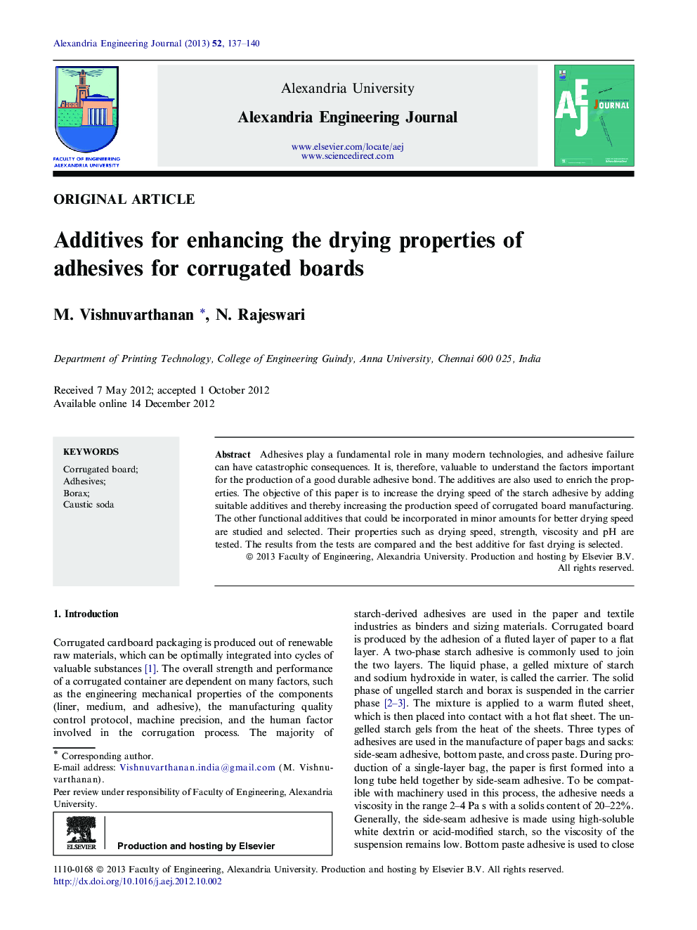 Additives for enhancing the drying properties of adhesives for corrugated boards 