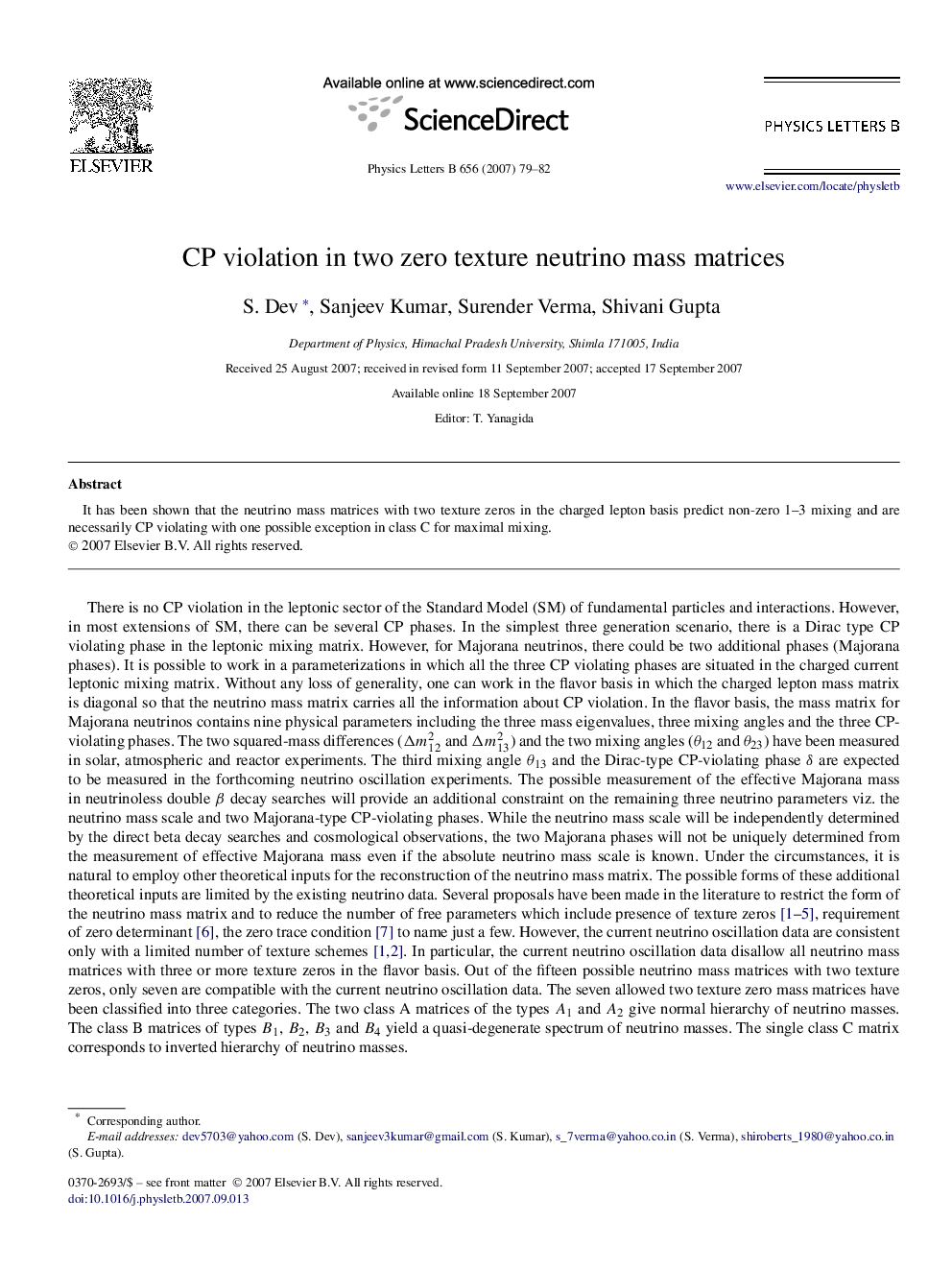 CP violation in two zero texture neutrino mass matrices