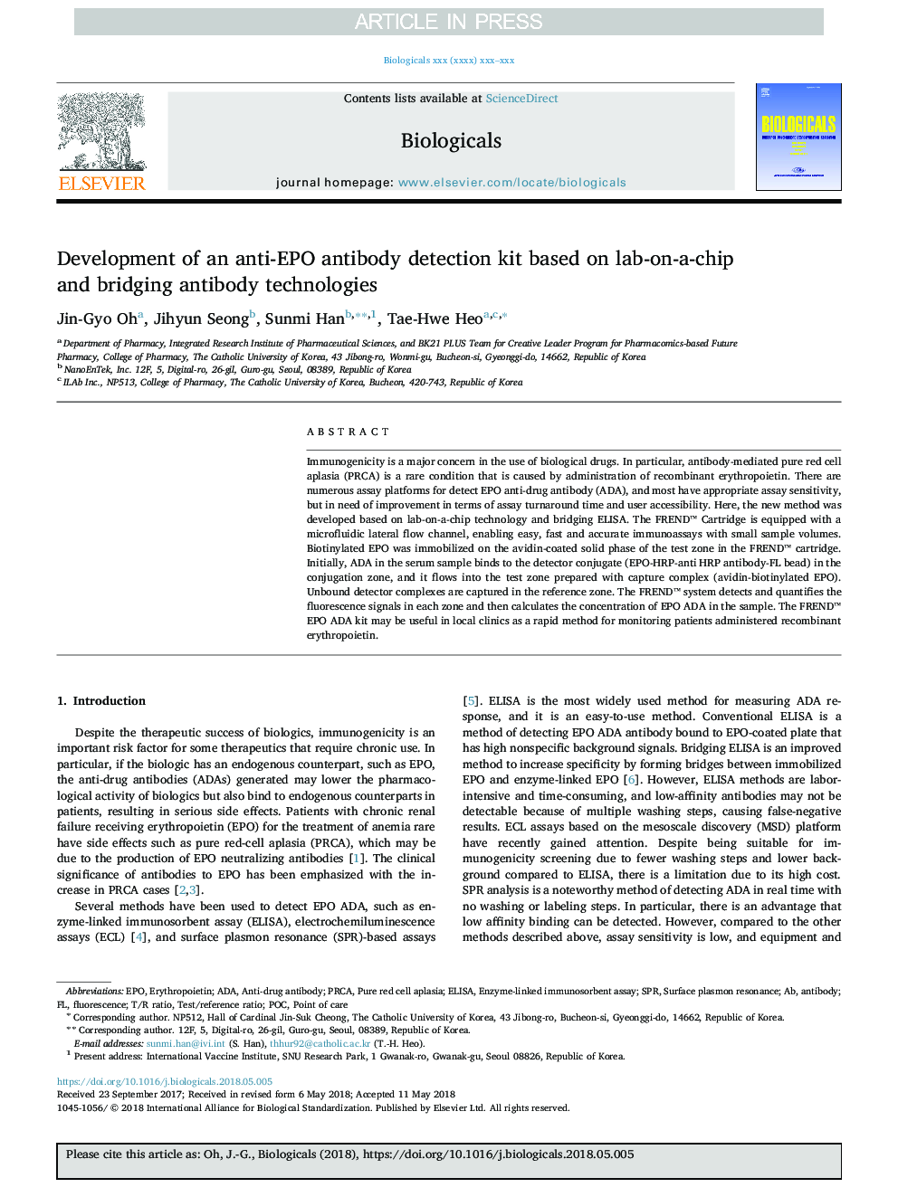 Development of an anti-EPO antibody detection kit based on lab-on-a-chip and bridging antibody technologies