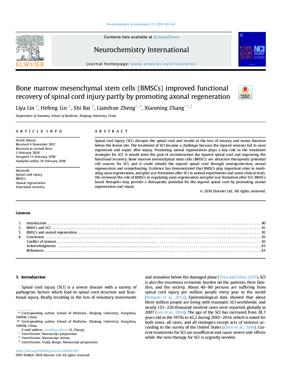 Bone marrow mesenchymal stem cells (BMSCs) improved functional recovery of spinal cord injury partly by promoting axonal regeneration