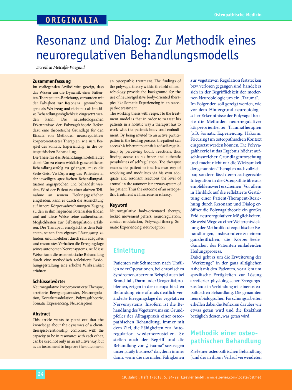 رزونانس و گفت و گو: روش یک مدل درمان نورولوژیک 
