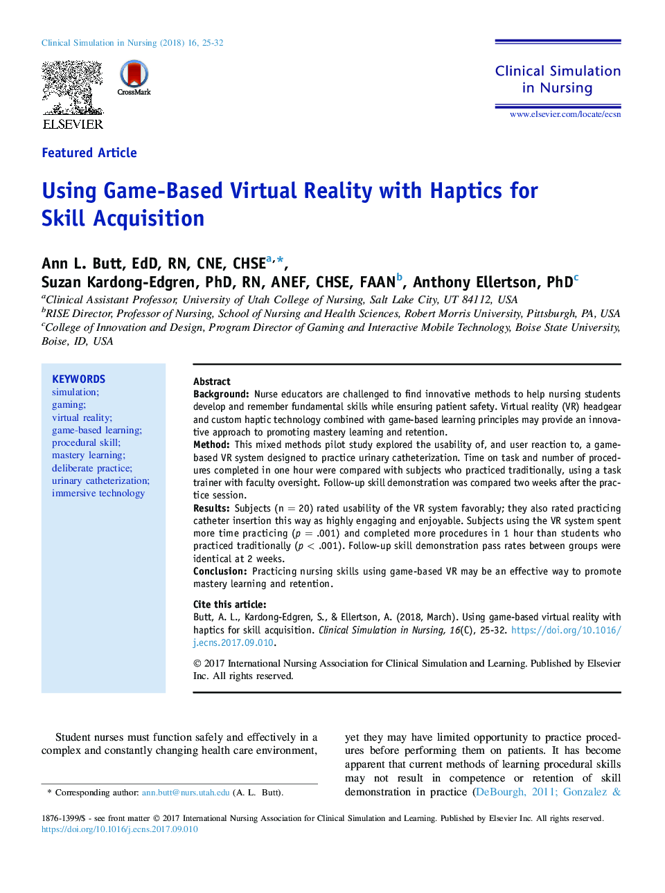 با استفاده از واقعیت مجازی مبتنی بر بازی با ابهام برای جذب مهارت 