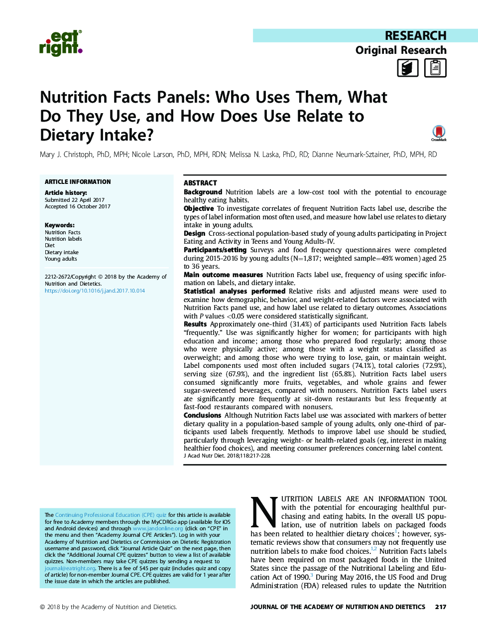 پانلهای مربوط به تغذیه: چه کسی از آنها استفاده می کند، چه چیزی از آنها استفاده می کند و چگونگی استفاده از آنها در رابطه با مصرف مواد غذایی چیست؟ 
