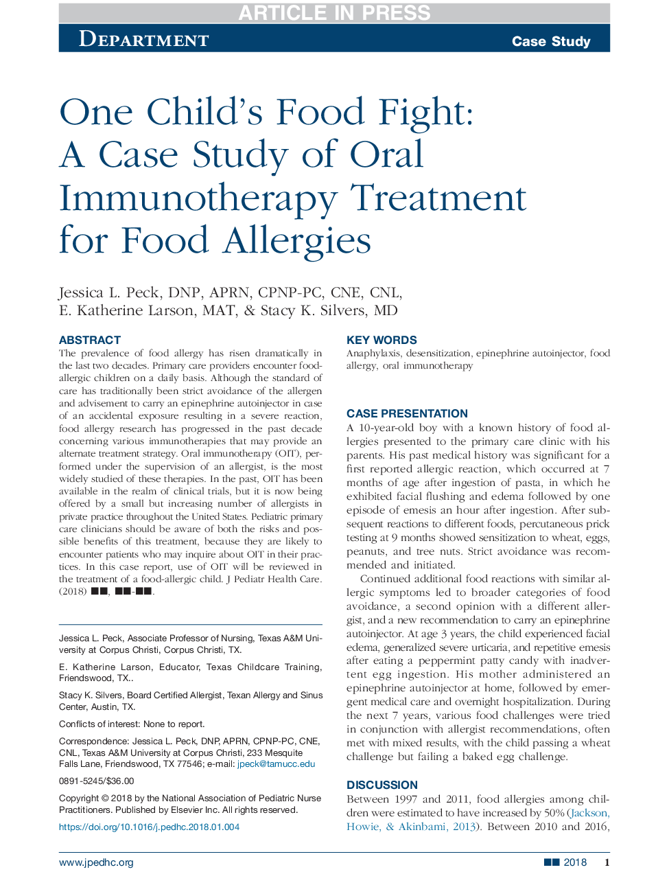 مبارزه با مواد غذایی یک کودک: مطالعه موردی درمان ایمن سازی دهان و دندان برای آلرژی غذایی 