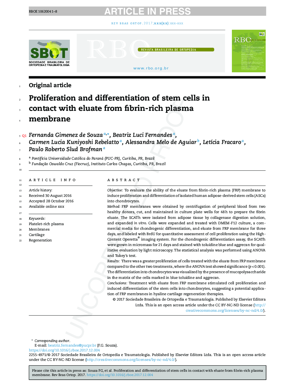 تکثیر و تمایز سلول های بنیادی در تماس با ایلات از غشای پلاسمای غنی از فیبرین 