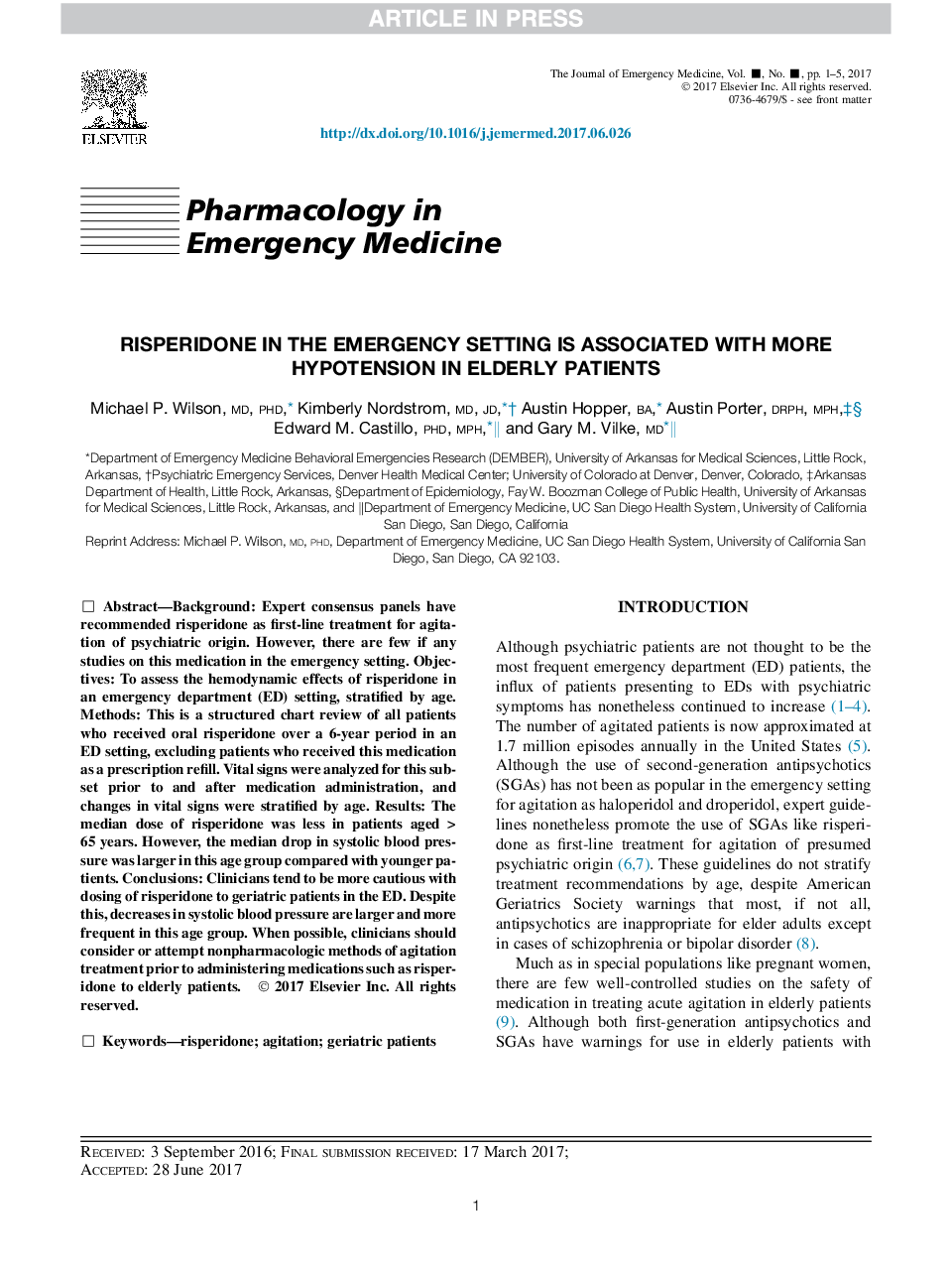 ریسپریدون در تنظیم اضطراب با هیپوتونسیون بیشتری در بیماران سالمند همراه است 