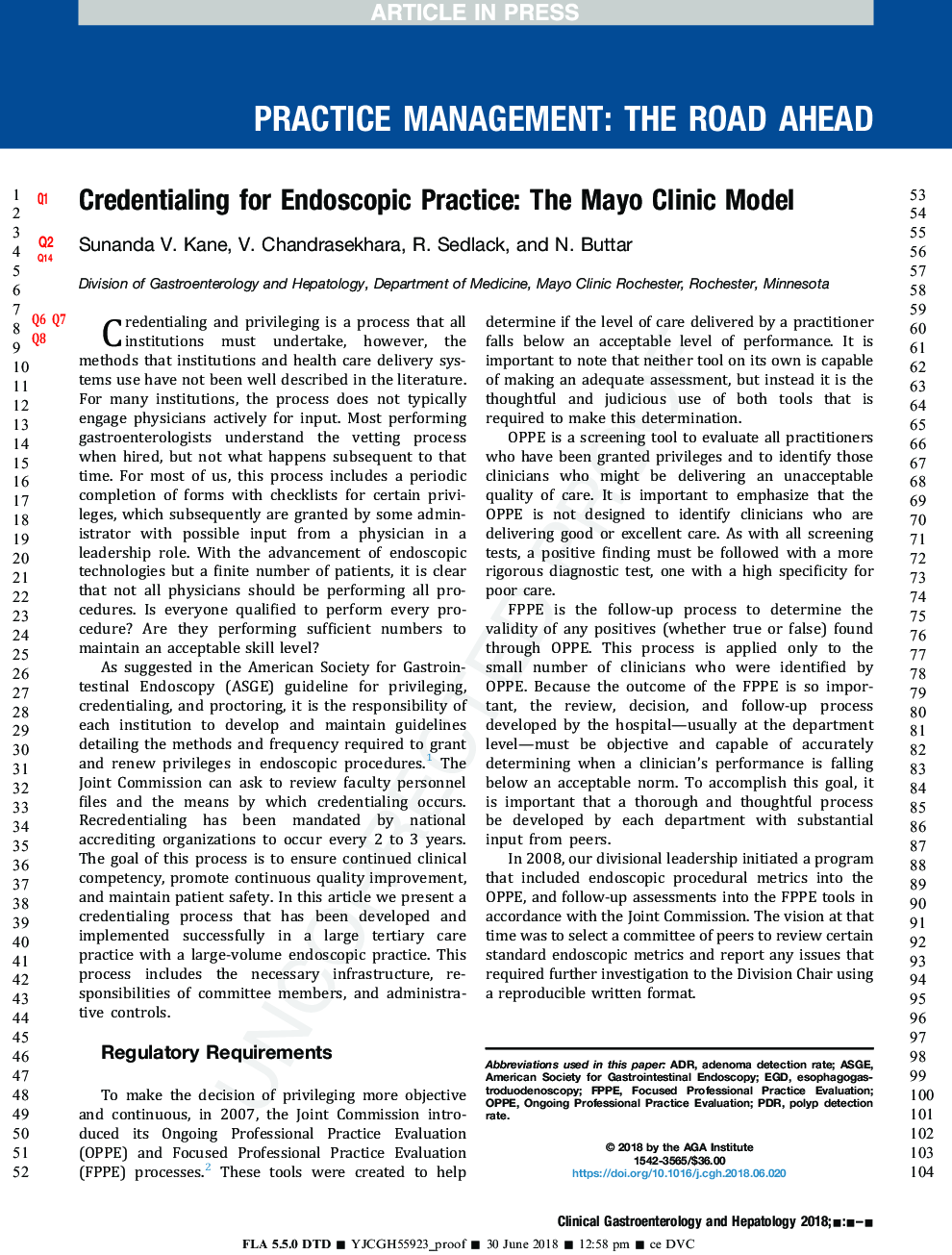 اعتبار سنجی برای عمل آندوسکوپی: مدل کلینیک مایو 