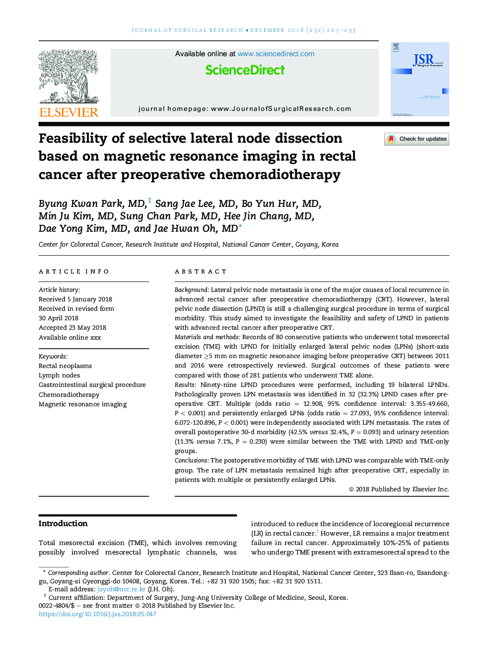 امکان تشخیص گره انتخابی جانبی بر اساس تصویربرداری رزونانس مغناطیسی در سرطان رکتوم بعد از شیمی درمانی شیمی درمانی قبل از عمل 
