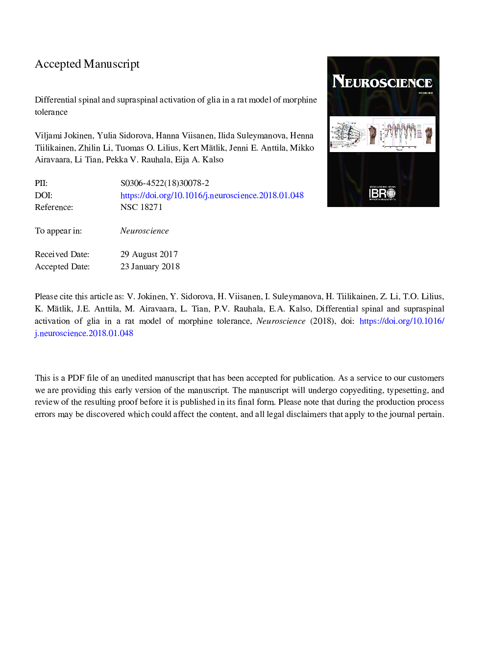 فعال سازی دیفرانسیل ستون فقرات و سوپراسپینال گلیا در یک مدل موی تحمل مورفین 